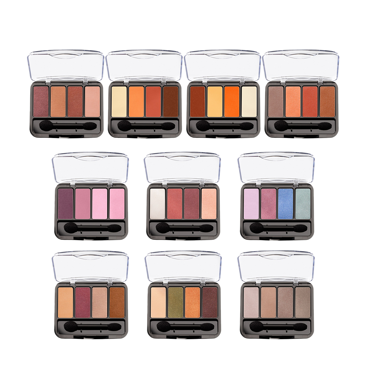 Set Sombras Cuartetos Bissu (Kit 10 paletas - tonos neutros)