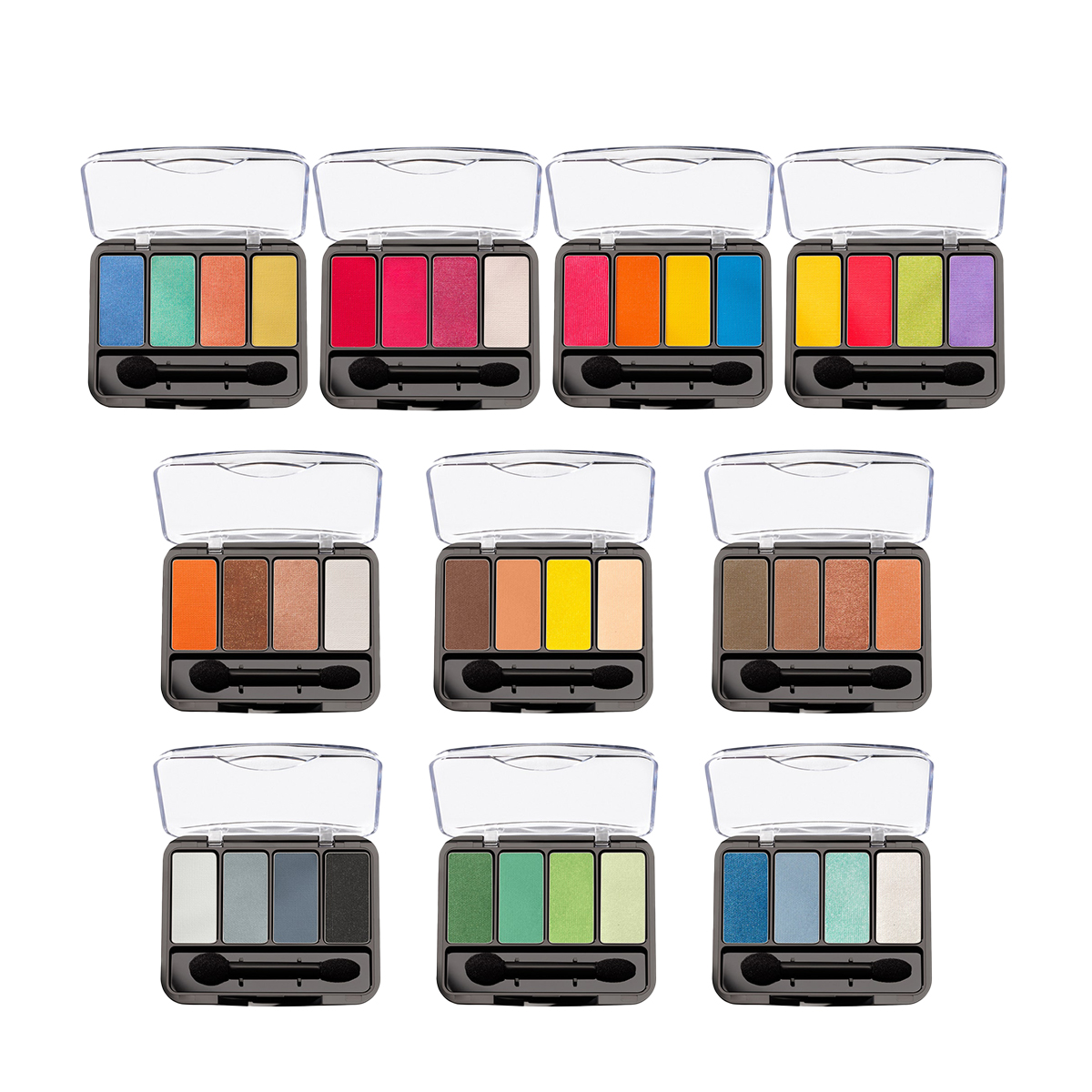 Set Sombras Cuartetos Bissu (Kit 10 paletas - tonos OSCUROS)