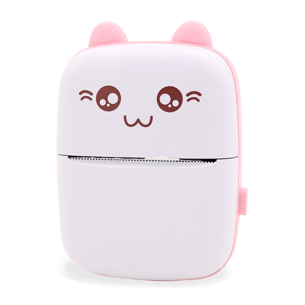 Mini Impresora Térmica Portátil Gato Inalámbrica C/rollo