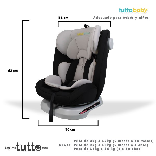 Autoasiento Para Bebé Y Niño Tutto Baby