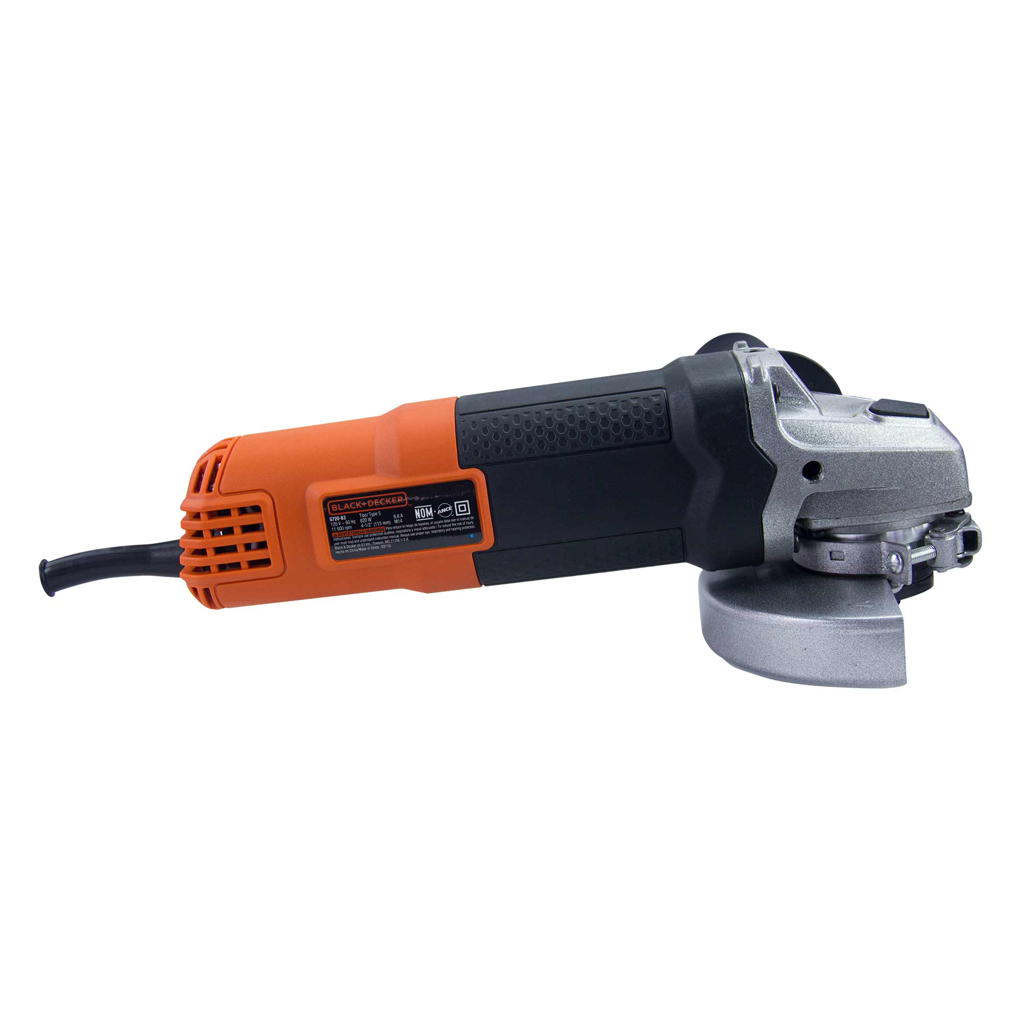 Esmeriladora Angular Black and Decker 4-1/2" 11,000 Rpm 800 W G720-B3