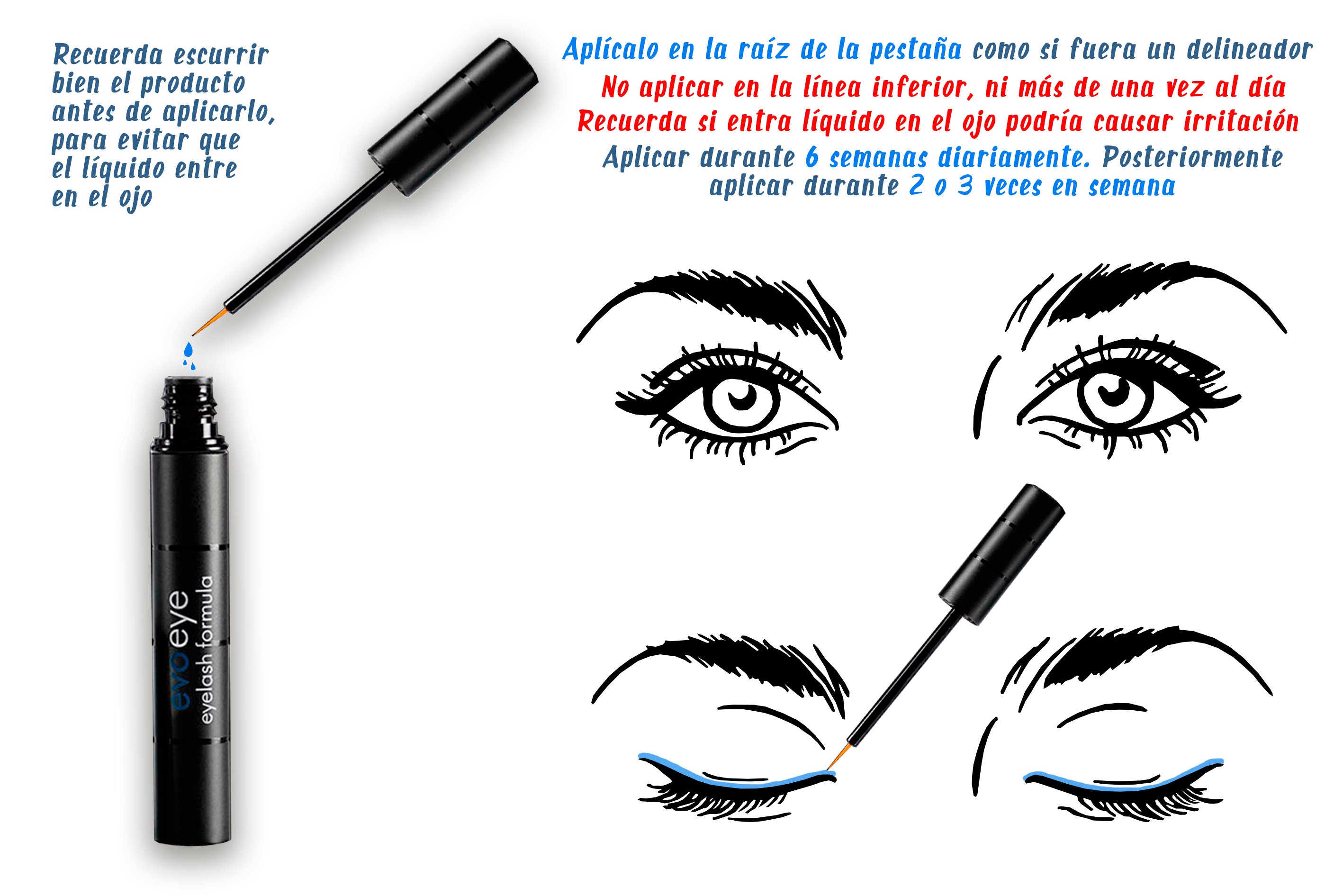 Evoeye Eyelash - Suero para Crecimiento de Pestañas- 3 ml