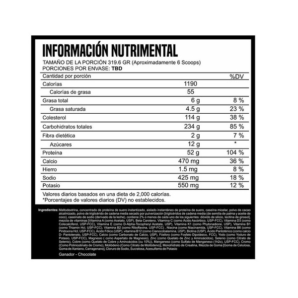 Proteina Ganador Diablo Power Diablo Kong 12 Lbs Chocolate