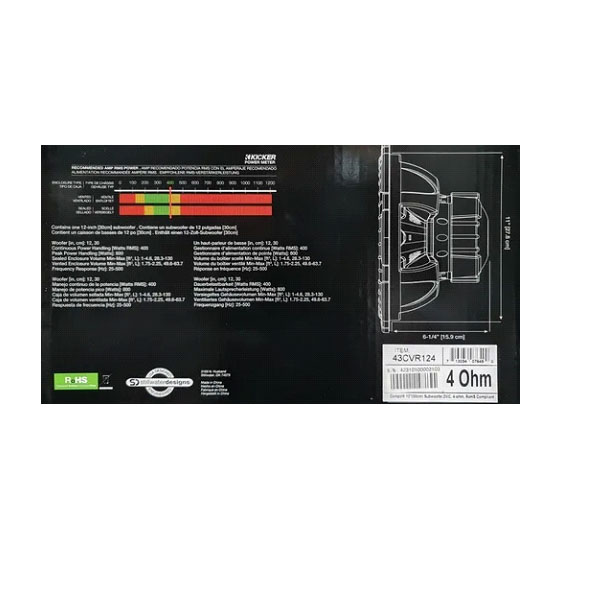 Woofer Kicker Cvr12 De 12 Doble Bobina 43cvr124