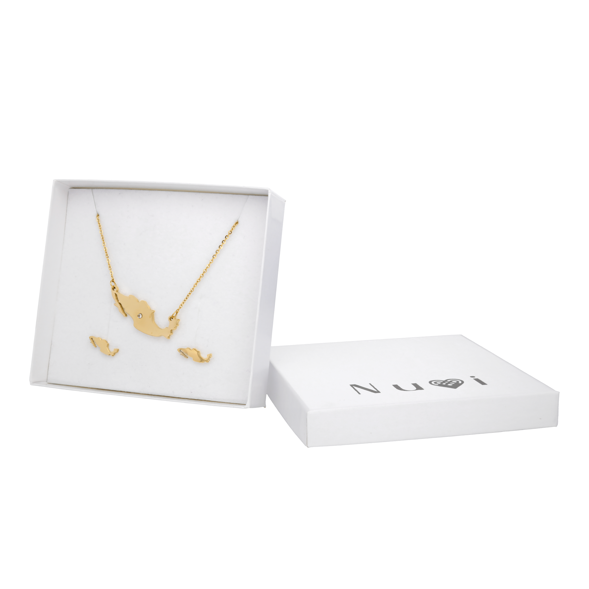 NUVI COLLAR Y ARETES MAPA DE MÉXICO | REPUBLICA MEXICANA