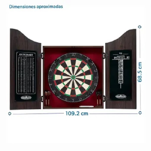 Gabinete Tablero De Dardos Y Madera Maciza Barrington