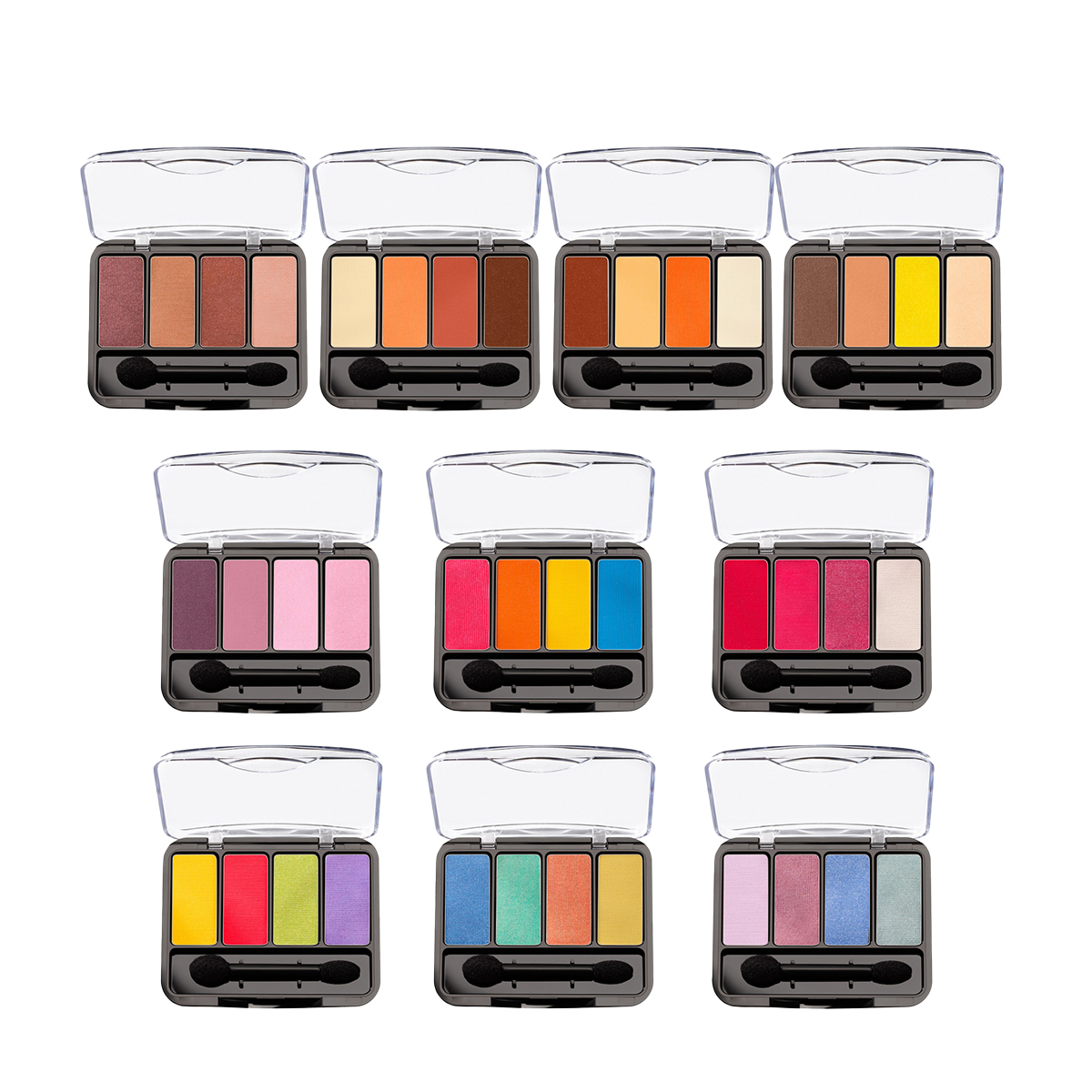 Set Sombras Cuartetos Bissu (Kit 10 paletas - tonos BÁSICOS)
