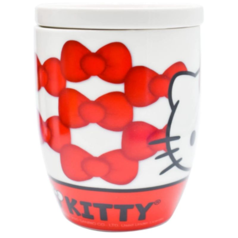 Sanrio 1754-23 Taza Hello Kitty de Porcelana Con Tapa Original 385 ml
