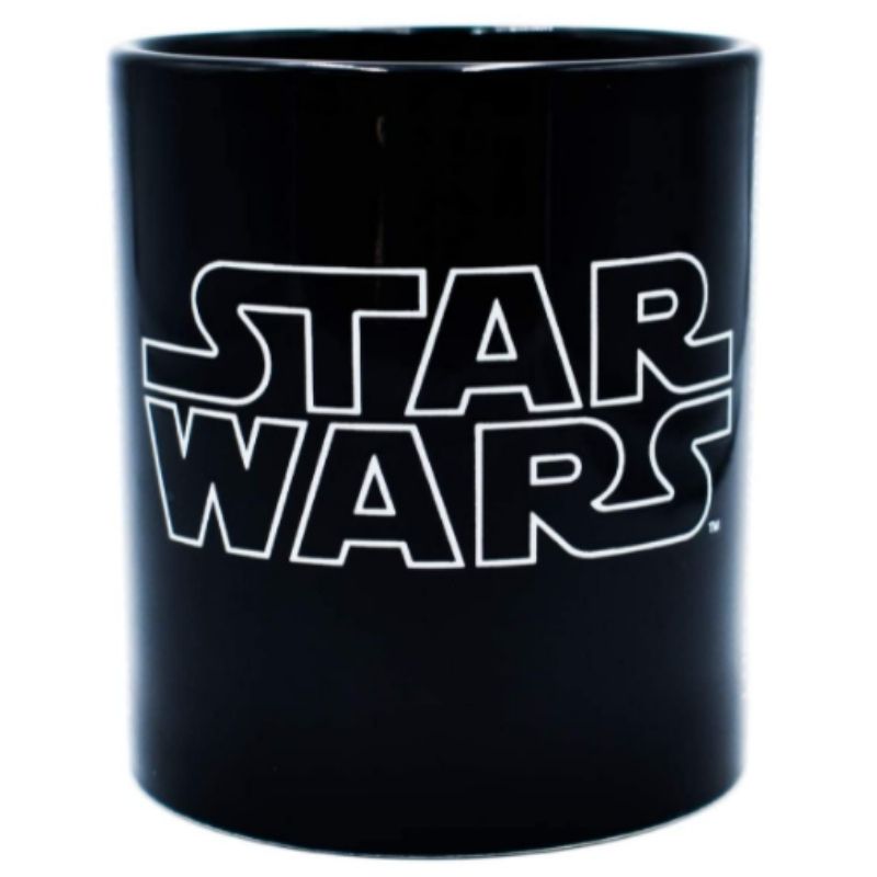 Fun Kids 1738-99 Tarro de Cerámica brilla en la Obscuridad Star Wars- Darth Vader Luke Skywalker de Cerámica 320 ml.