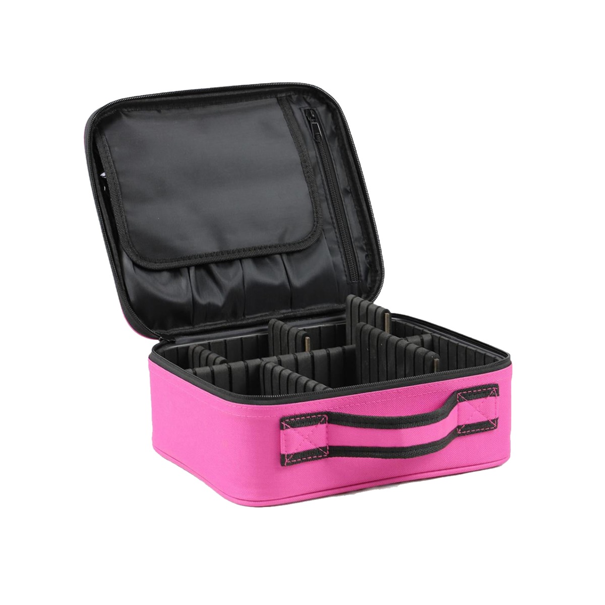 Maletín Maquillaje Cosmetiquera Con Separaciones Ajustables Rosa VANLIG