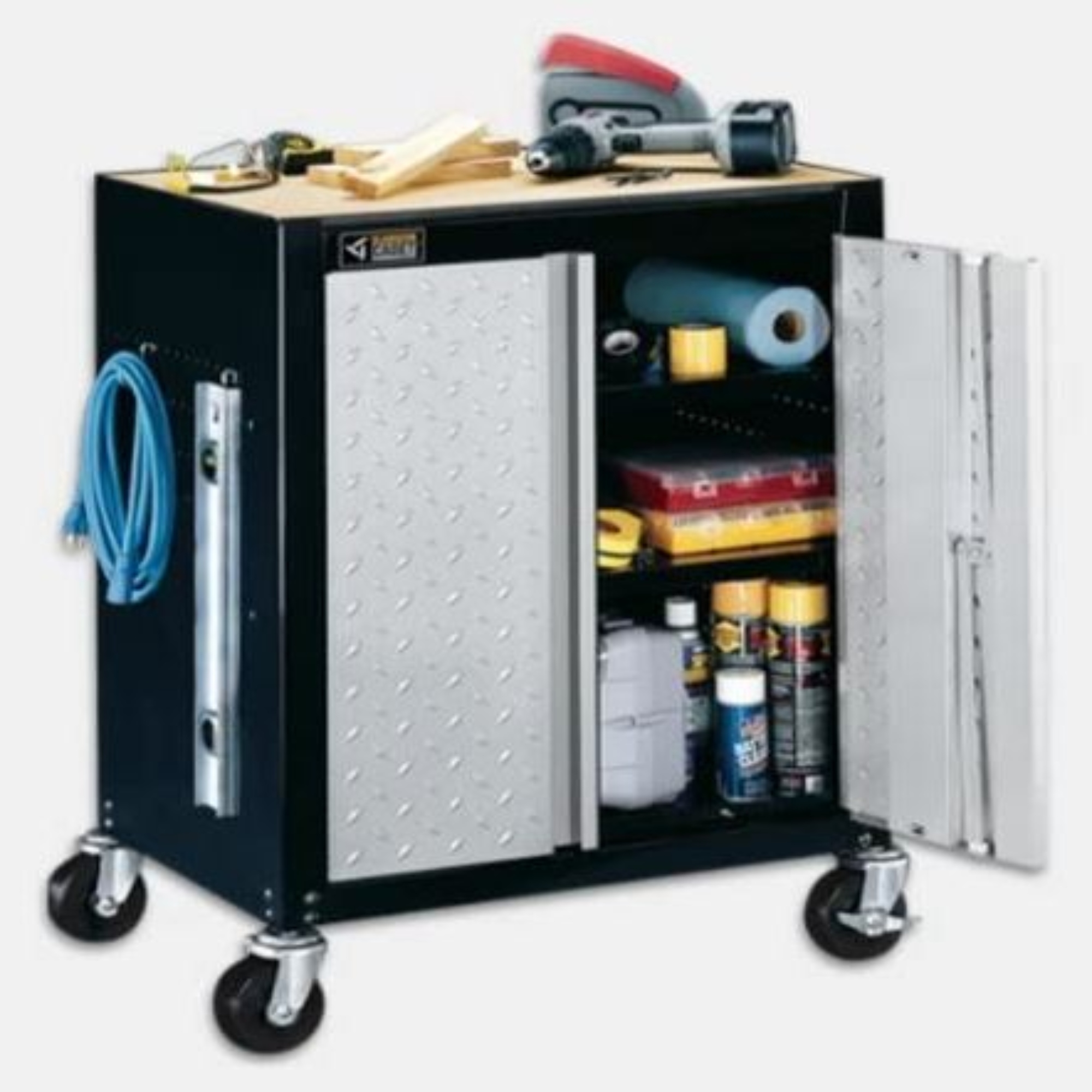 CARRITO ALMACEN DE TRABAJO / Herramientas  DE 2 PUERTAS CON LLANTAS INDUSTRIAL 