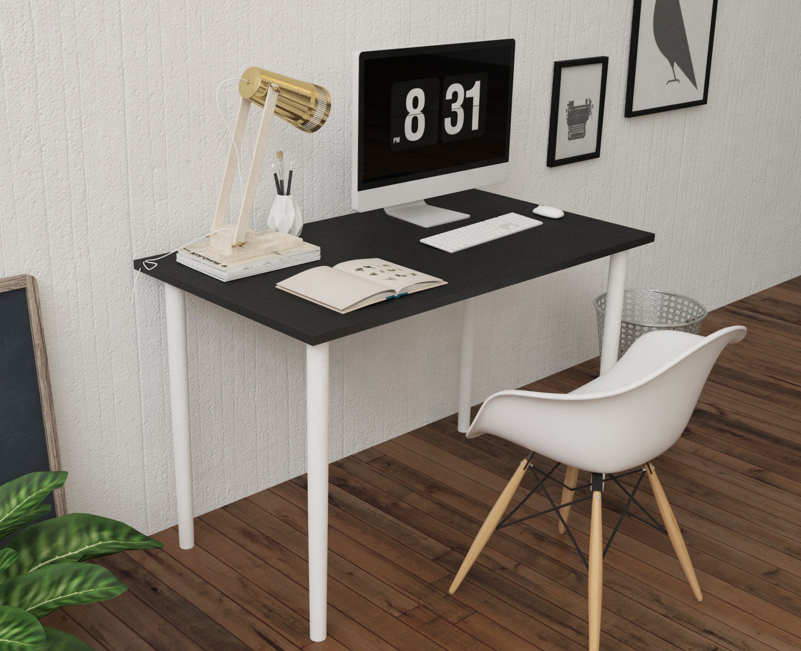 Escritorio Home Office Basic Negro