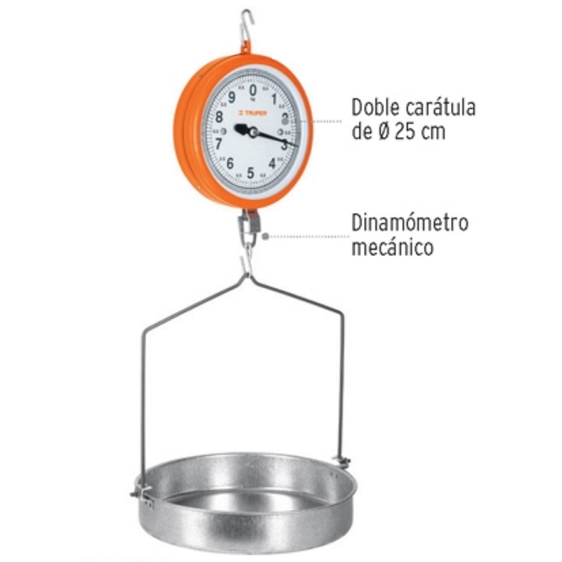 Báscula Mecánica Colgante ,10 KG Ideal para Negocio-Tienda Abarrotes Uso Comercial BAS-10C  TRUPER 