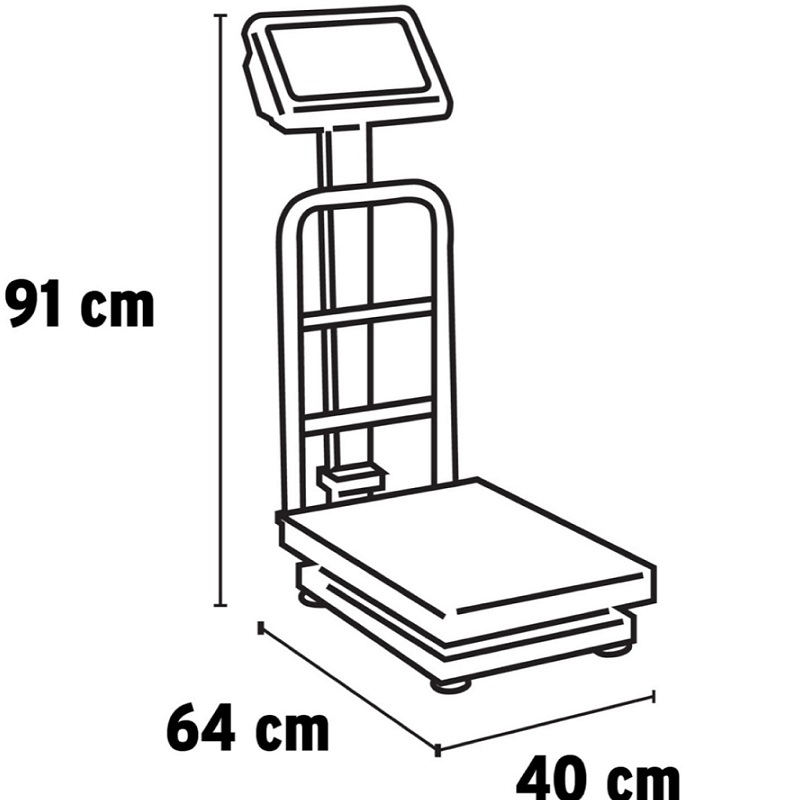 Bascula Comercial de Plataforma 40x50Cm Plegable Electrónica Truper BAS-200PLA hasta 200Kg Calidad Premium Recargable