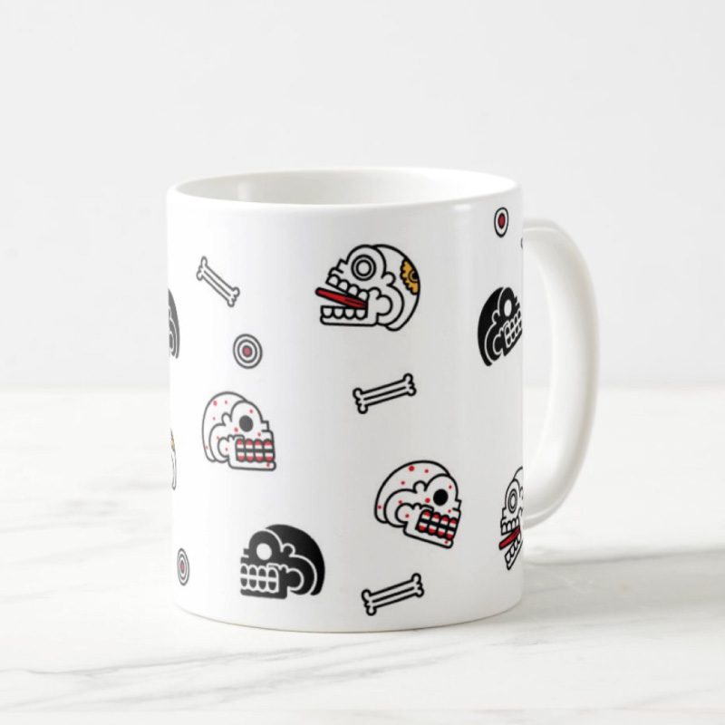 Mictlantecuhtli, taza de cerámica 11 oz. (325ml) Mictlantecuhtli