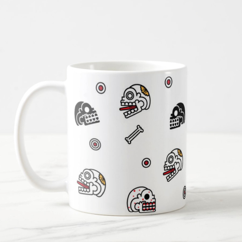 Mictlantecuhtli, taza de cerámica 11 oz. (325ml) Mictlantecuhtli
