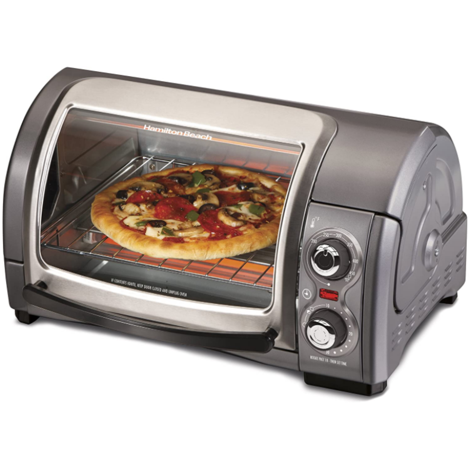 HORNO TOSTADOR 4 REBANADAS HAMILTON BEACH 31334D NEGRO .