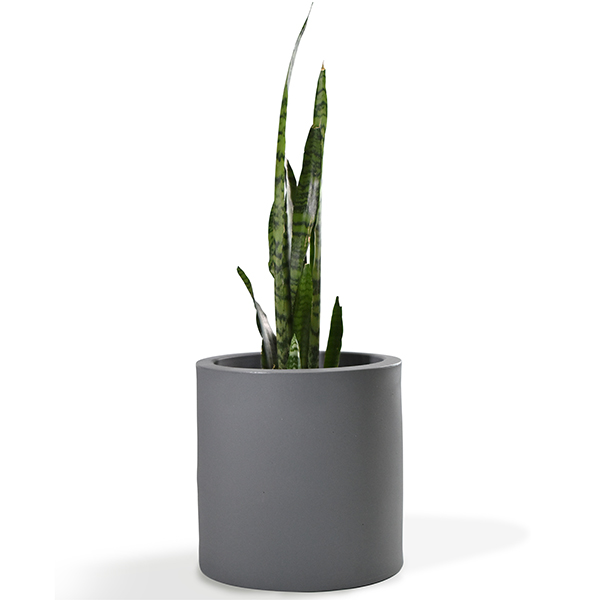 Maceta  Minimalista Plástico Interior Exterior Gris Mym 