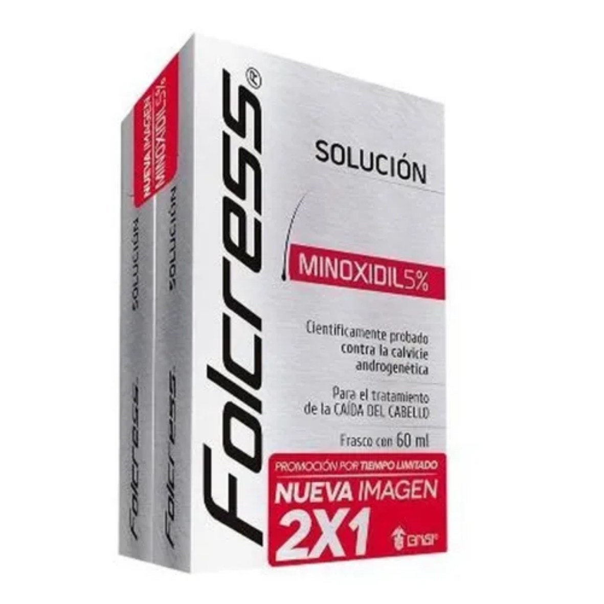 Tratamiento para cabello Folcress 60ml promoción 2X1