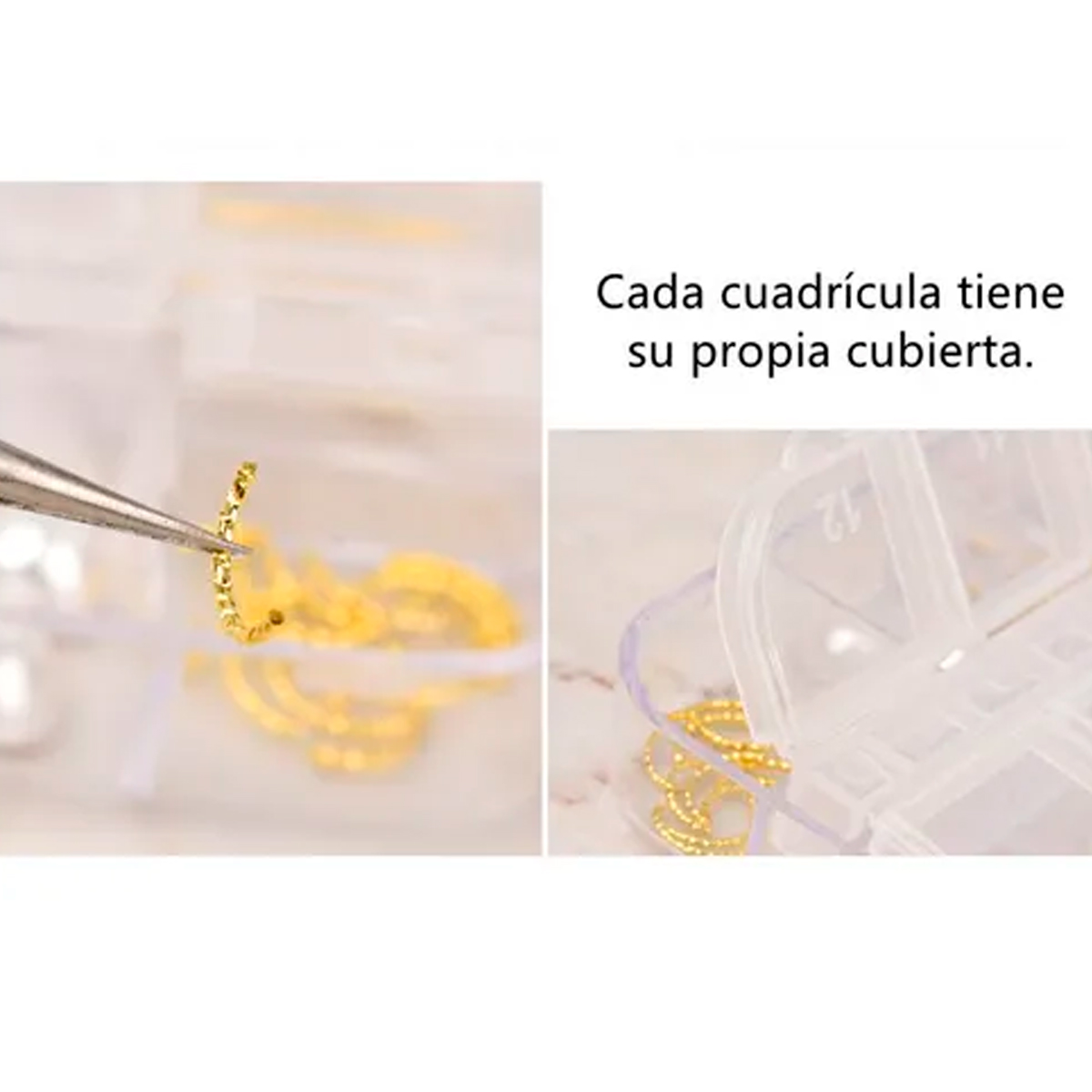 Uñas decoración Set uñas 4 Piezas Dorado Plata Tornasol Bronce 12 Patrones Diferentes .