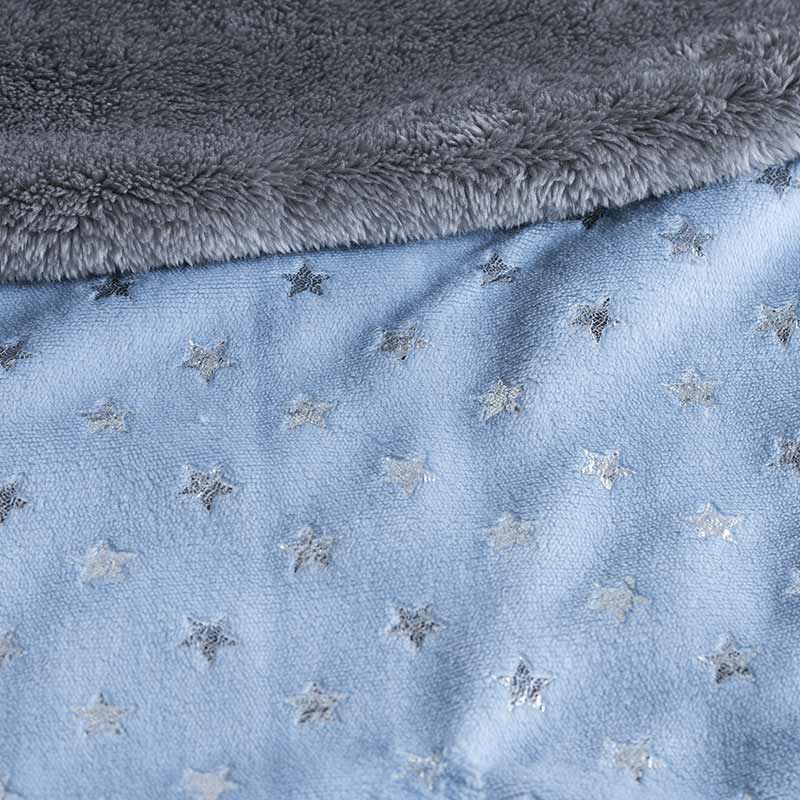 Cobertor Baby Siberia Blue Stars Cuna - Vianney 