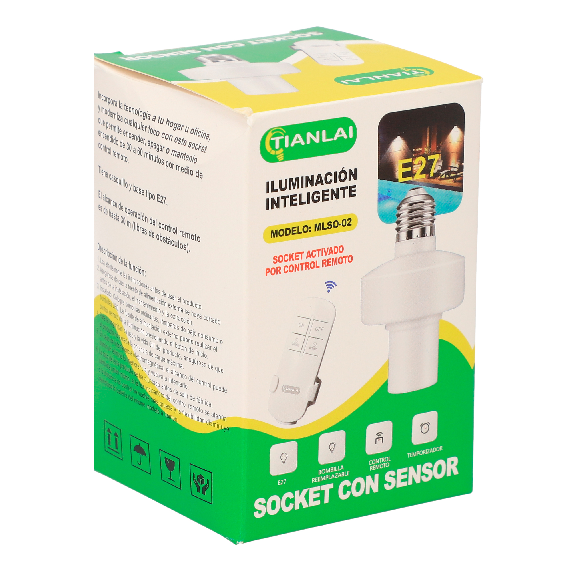 Socket Para Foco Con Control Remoto E27 Inteligente /e