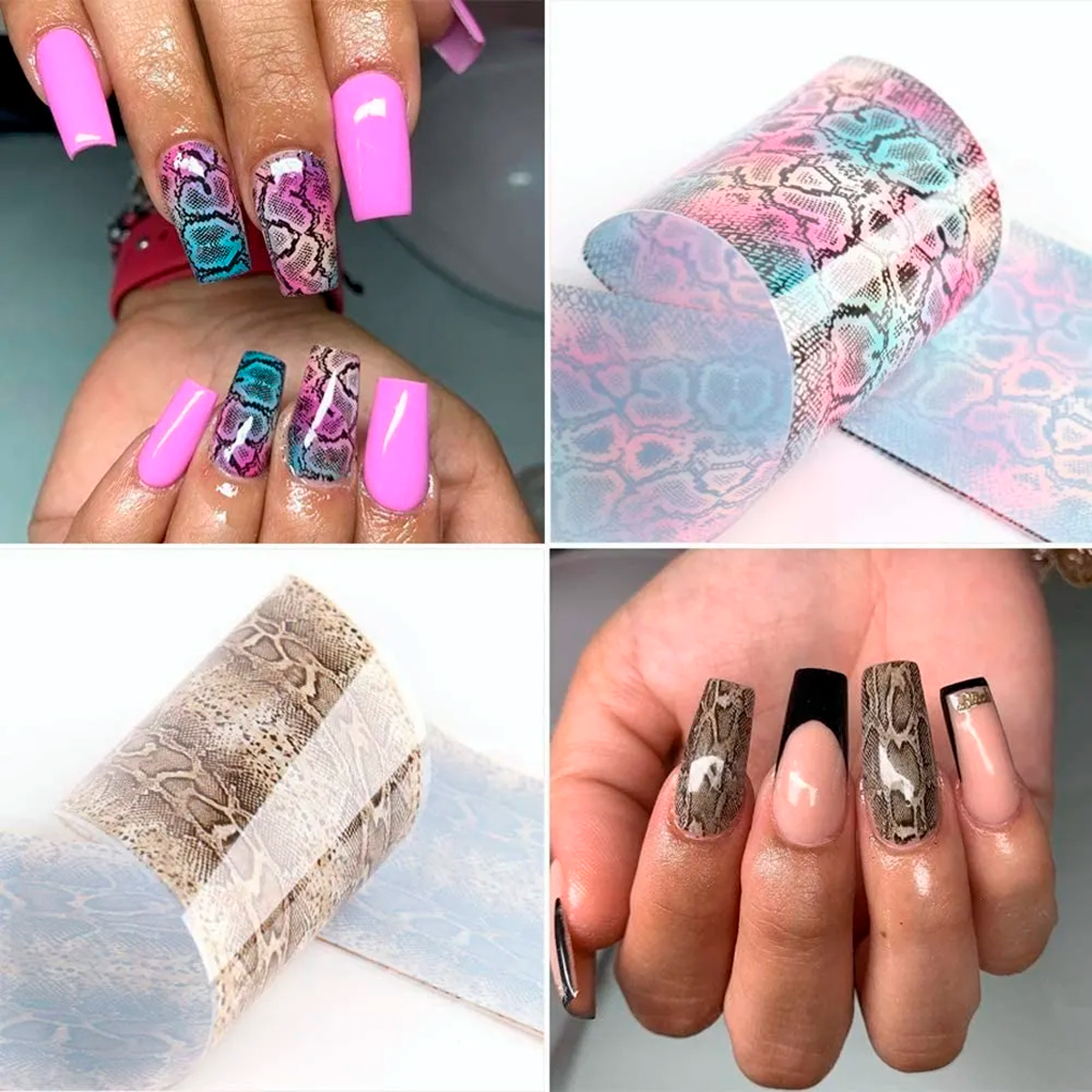 50 Pegatinas Para Decorar Uñas Trasnferencia de Laminas Foil Surtido Mixto