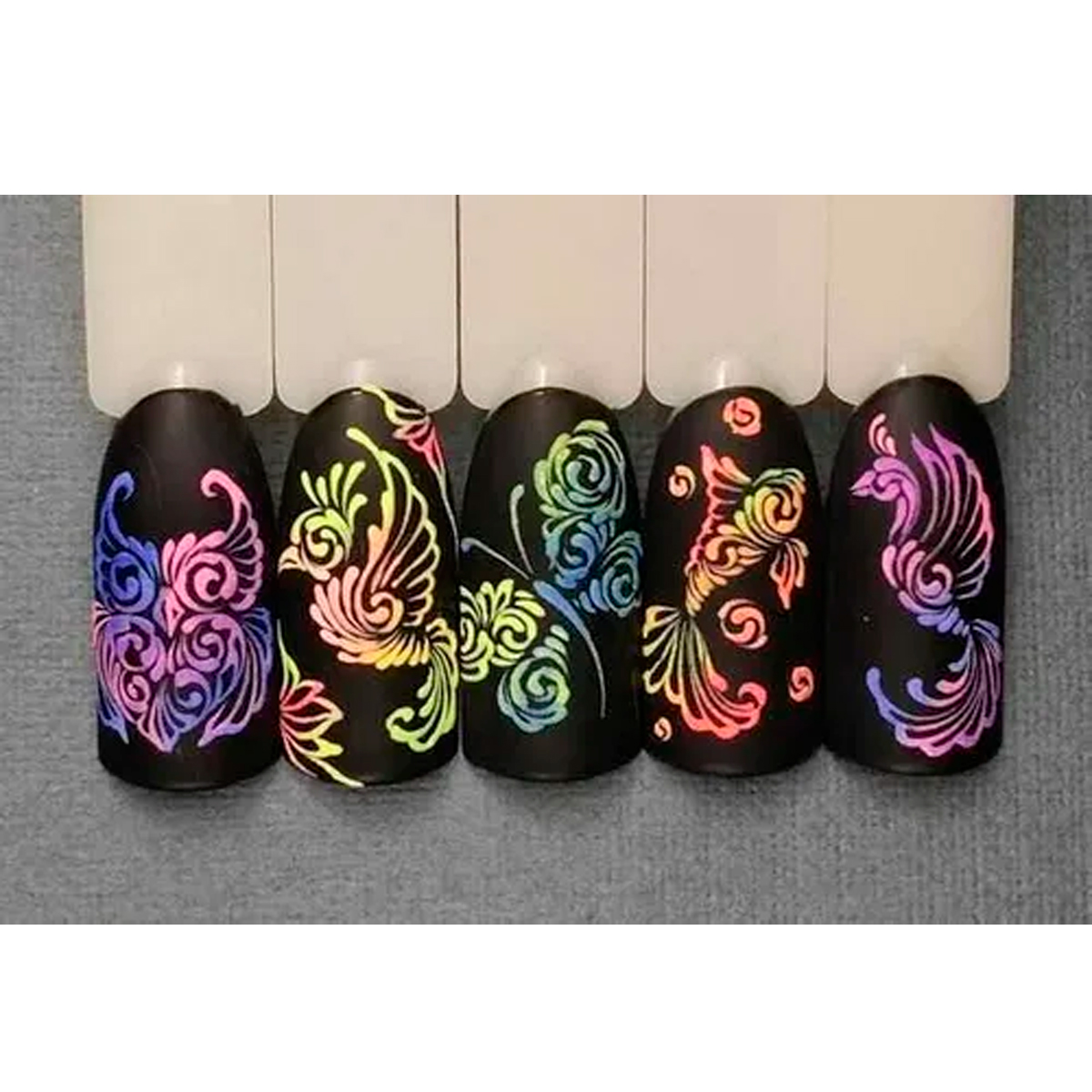 Efecto Humo En Polvo Para Uñas Acrílicas Acrygel 6 Piezas Decoracion De Uñas.