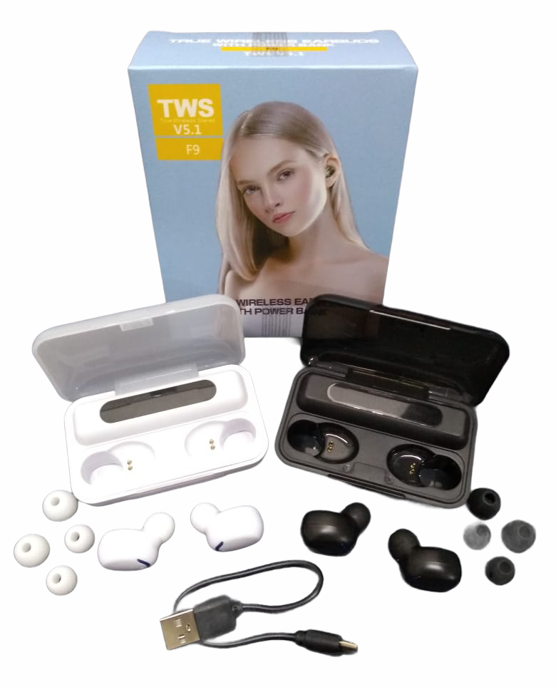 AUDIFONOS BLUETOOTH F9 TWS V5.1 EARBUDS 