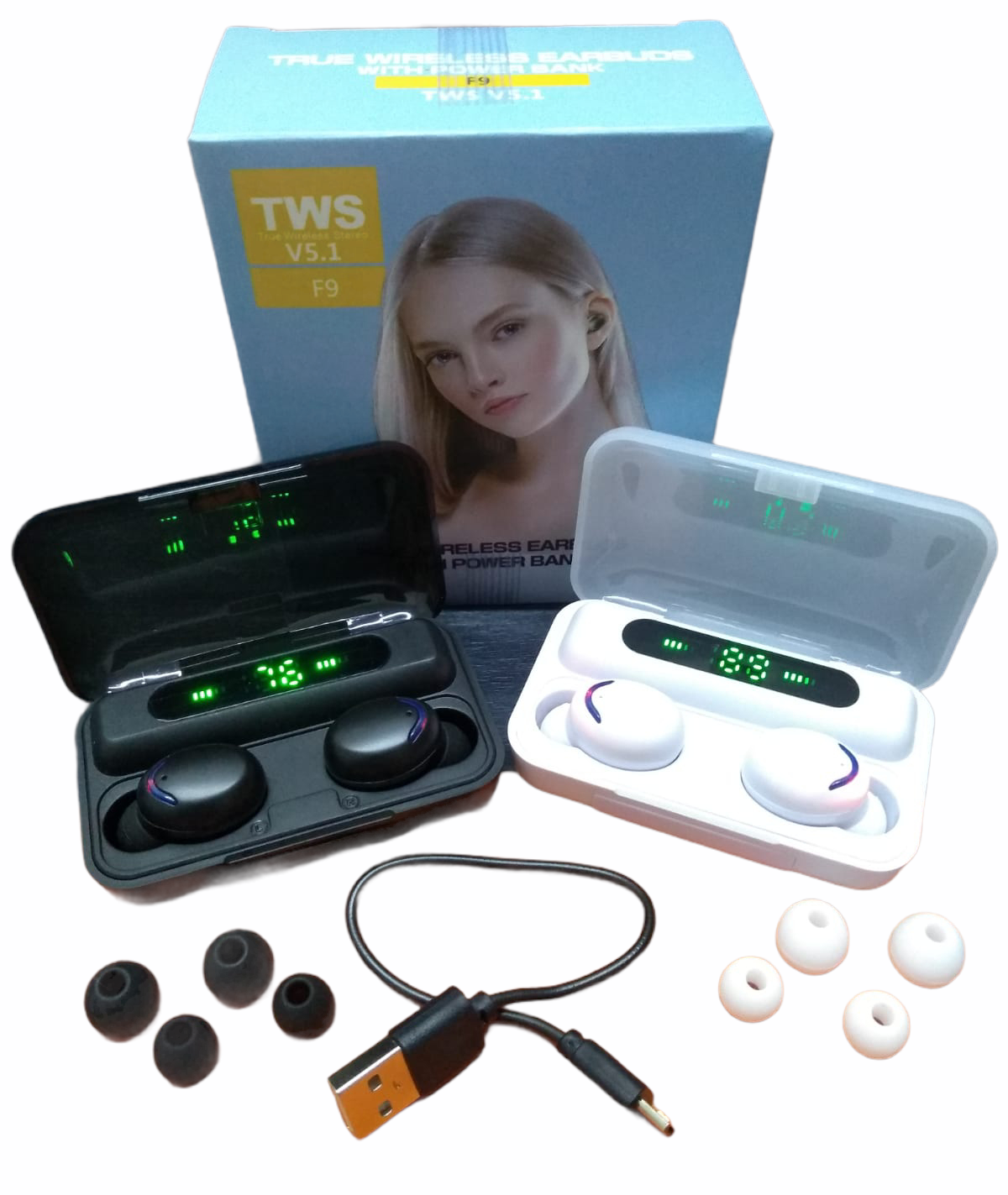 AUDIFONOS BLUETOOTH F9 TWS V5.1 EARBUDS 