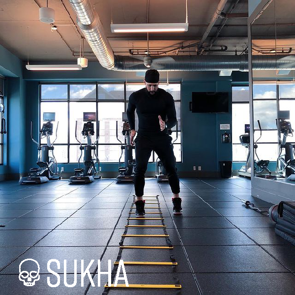 SUKHA - 2 Bandas Deportivas para la Cabeza Hombre Nylon (Negro)