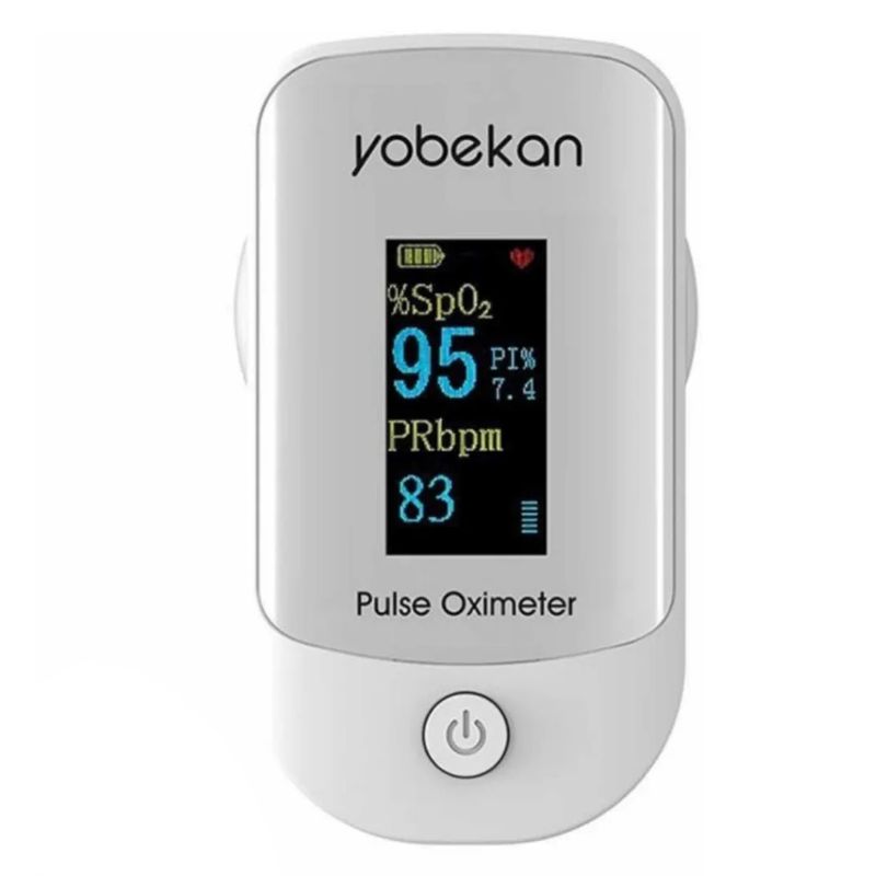 OXIMETRO DE PULSO YOBEKAN ORIGINAL  SpO2 DIGITAL, BLANCO (MAS REGALO)