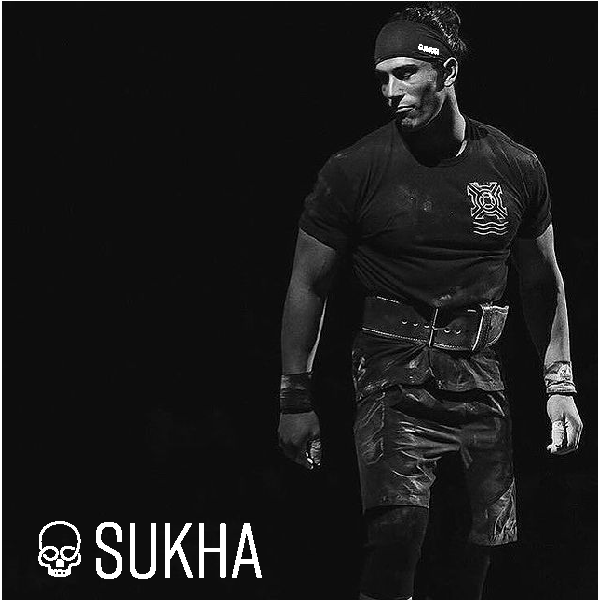 SUKHA - 2 Bandas Deportivas para la Cabeza Hombre Nylon (Roja/Gris)