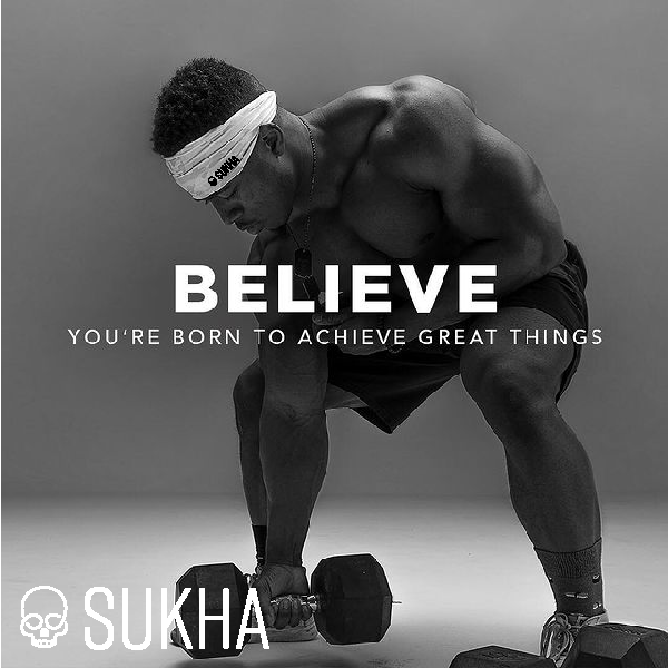 SUKHA - 2 Bandas Deportivas para la Cabeza Hombre Nylon (Roja/Gris)