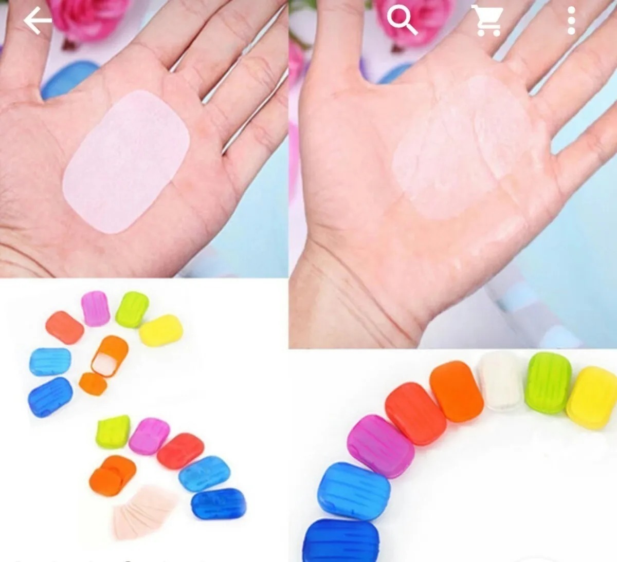 Jabón Portatil Viaje Laminas Jabón 10 Laminas Cada Caja 