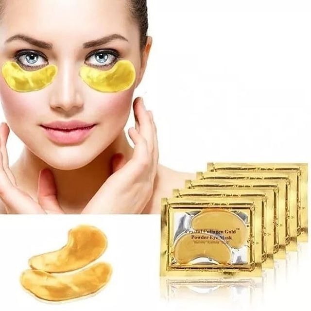 Parche Colágeno Ojos 10 Sobres Oro Gold Antiarrugas Ojeras 