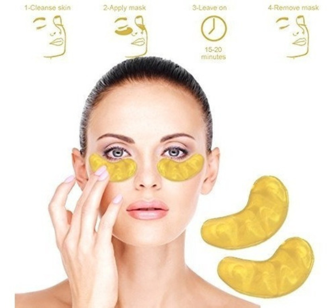 Parche Colágeno Ojos 10 Sobres Oro Gold Antiarrugas Ojeras 