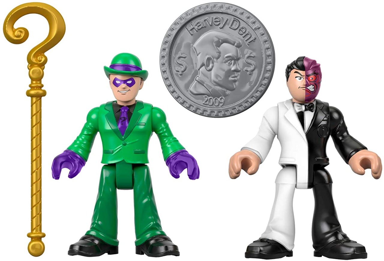 Fisher-Price DC Super Friends El Acertijo y Dos Caras Multicolor Colección Diversión Niños