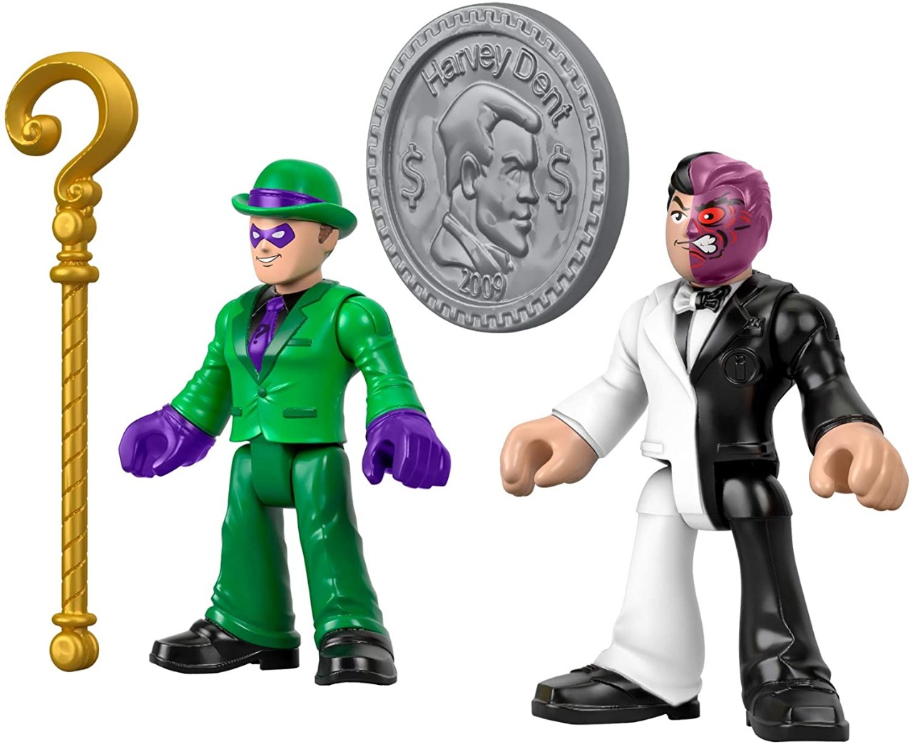 Fisher-Price DC Super Friends El Acertijo y Dos Caras Multicolor Colección Diversión Niños