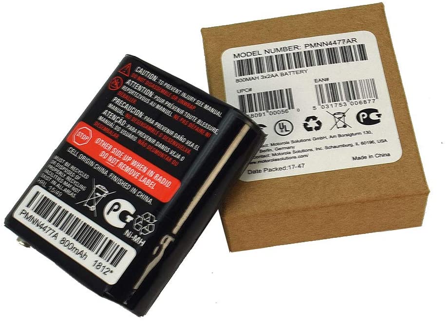 MOTOROLA PMNN4477A Set 2 Baterías Recargables 800mAh Radios Series ...
