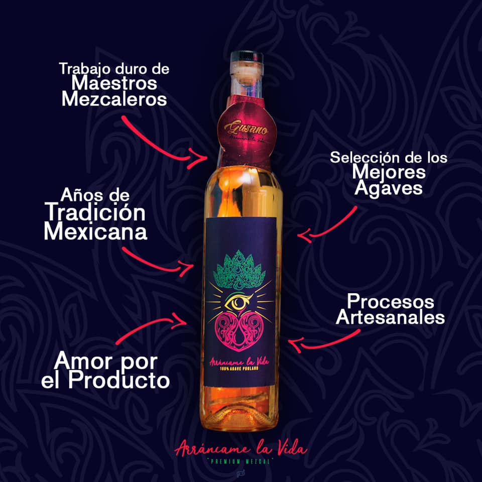 Mezcal Reposado con Gusano