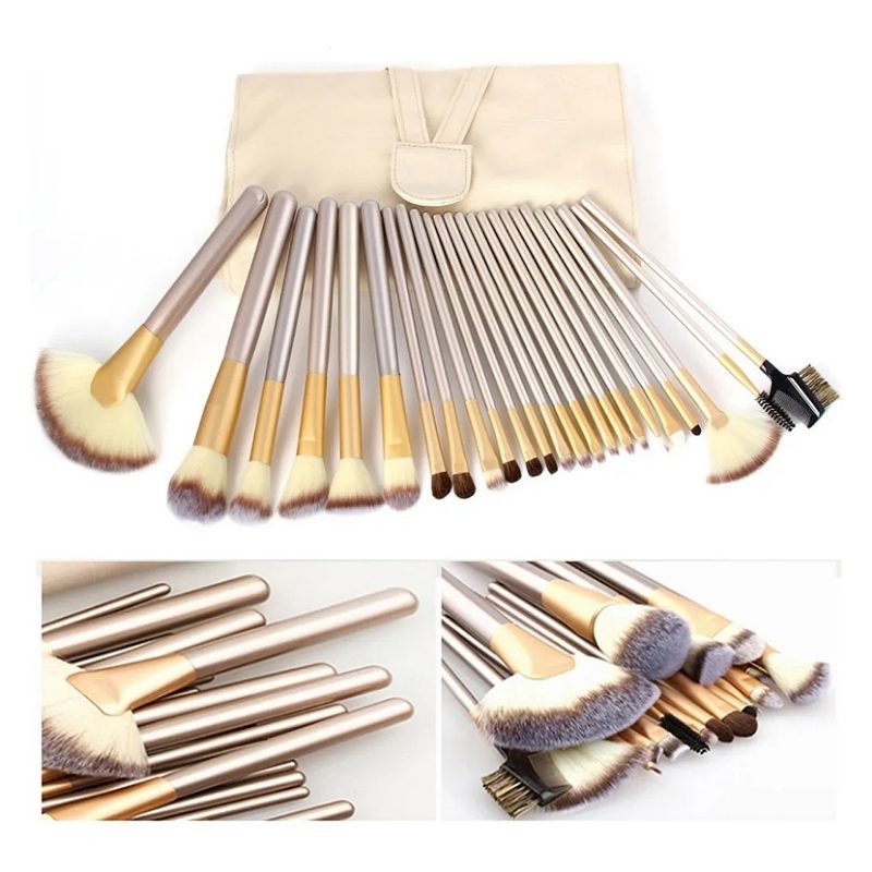 Set 24 Brochas De Maquillaje Profesionales Alta Calidad