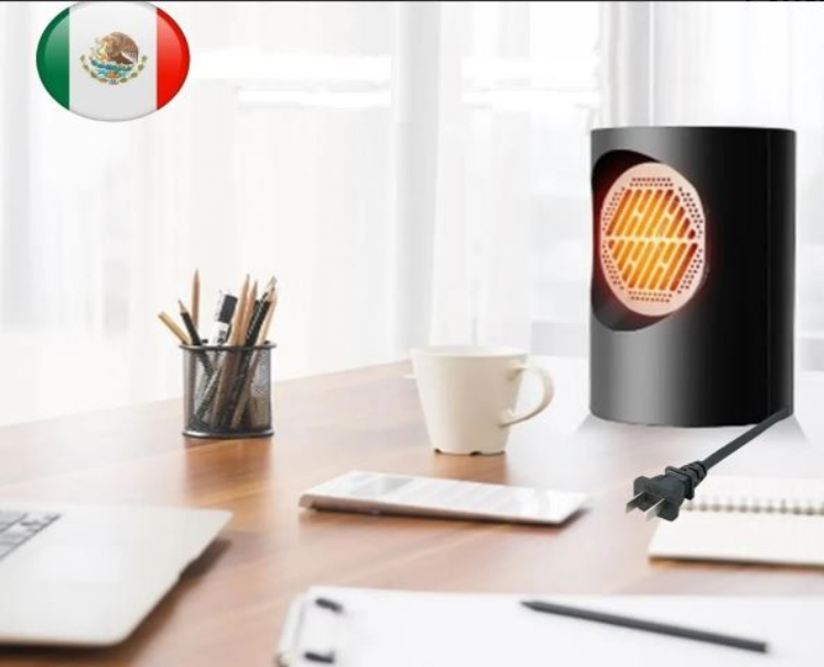 Clima Calefactor Calentador Cilindro Eléctrico Portátil Negro