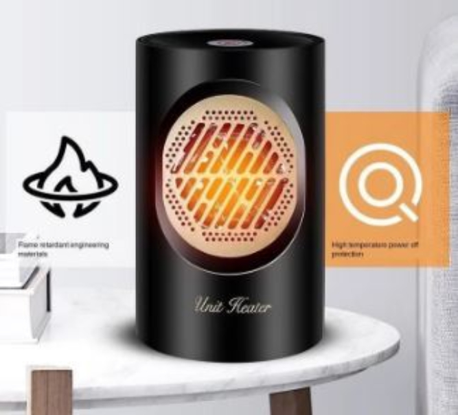 Clima Calefactor Calentador Cilindro Eléctrico Portátil Negro