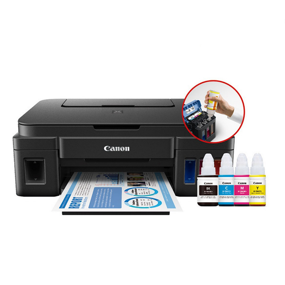 Impresora A Color Multifunción Canon Pixma G2110 Negra