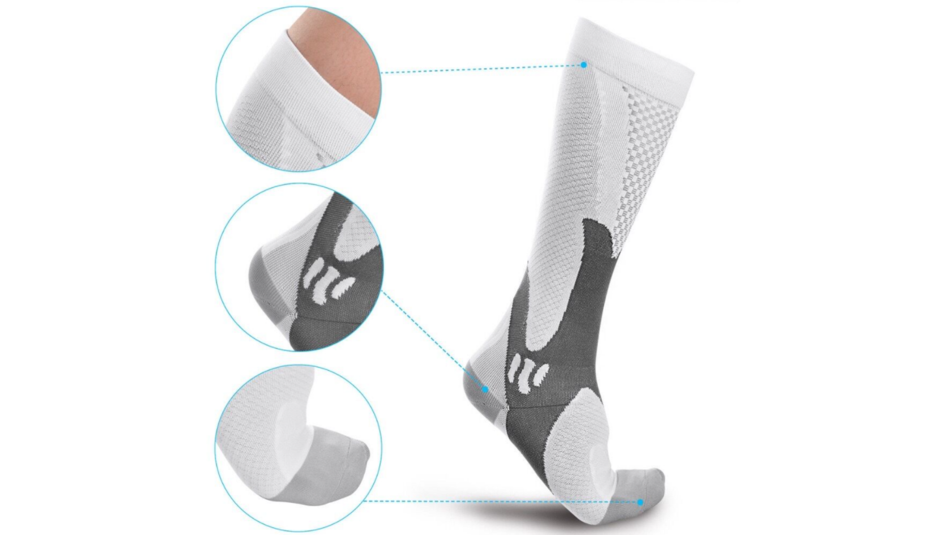 Calcetas / Medías De Compresión Alivia Varices Y Circulación Unisex