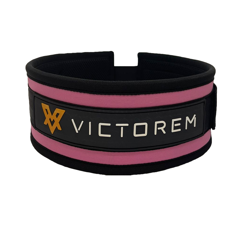 Cinturón Faja Gym Crossfit Halterofilia Rosa Victorem