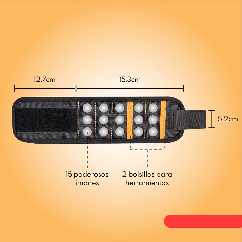 Pulsera Muñequera Magnetica Con Iman Porta Herramienta