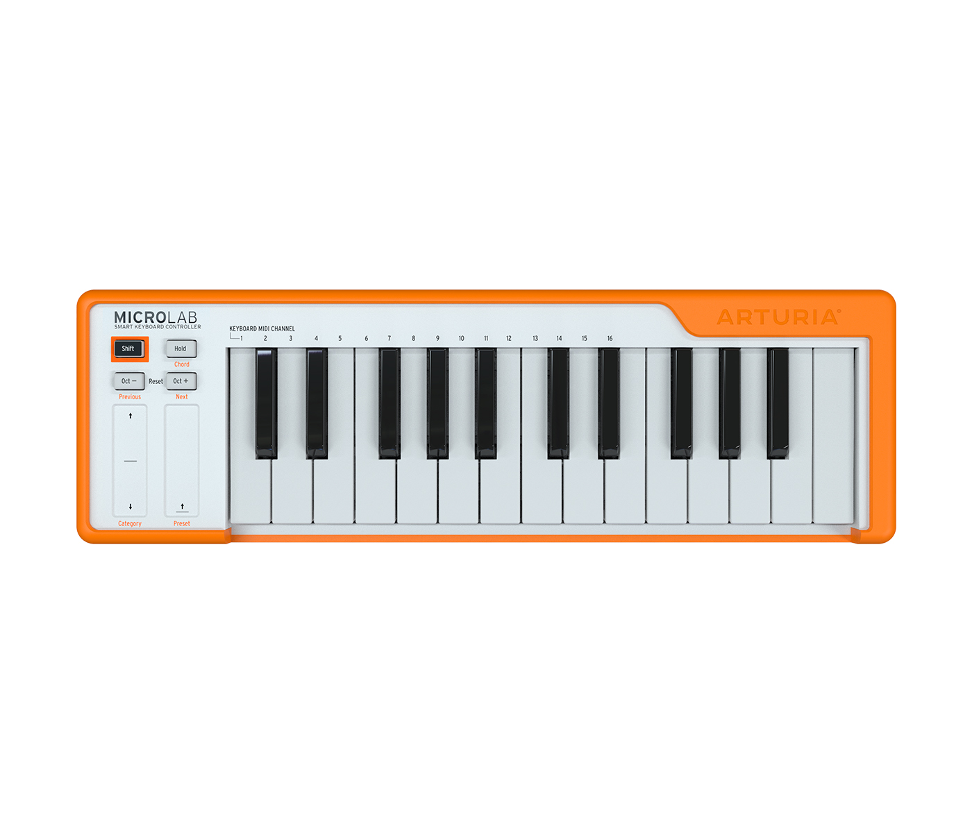 Controlador MIDI USB Arturia MicroLab Orange
