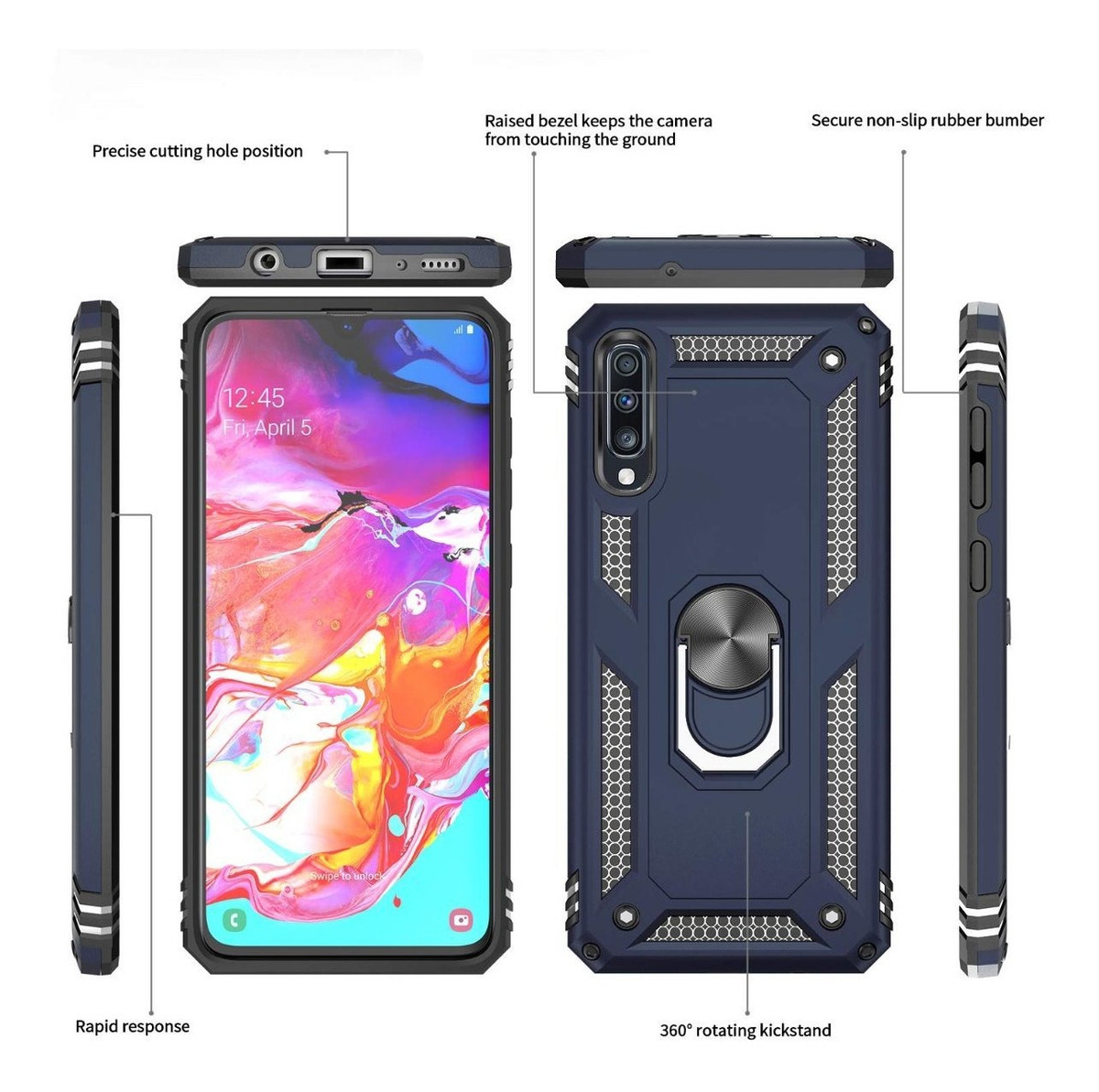 Funda Cronox Para Samsung Galaxy A70 Sm-a705mn. Uso Rudo State22